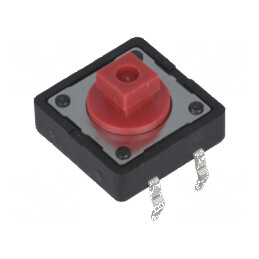 Microîntrerupător TACT SPST-NO 0,05A/12VDC THT - Poz. 2 Fără | Electronic-mag.ro | Componente Electronice