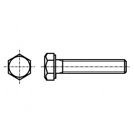 Şurub hexagonal M6x8 din alamă fără înveliş - DIN 933 | Electronic-mag.ro | Componente Electronice