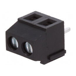 Regletă de conexiuni PCB unghi 90° 3,81mm, 2 piste, 10A | Electronic-mag.ro | Componente Electronice