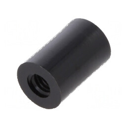 Manşon distanţier cilindric din poliamidă M4, lungime 12mm, diametru exterior 8mm | Electronic-mag.ro | Componente Electronice