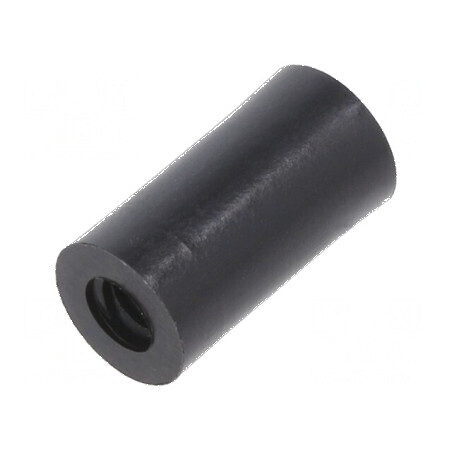Manşon distanţier cilindric poliamidă M4 - 15mm lungime, 8mm diametru exterior | Electronic-mag.ro | Componente Electronice