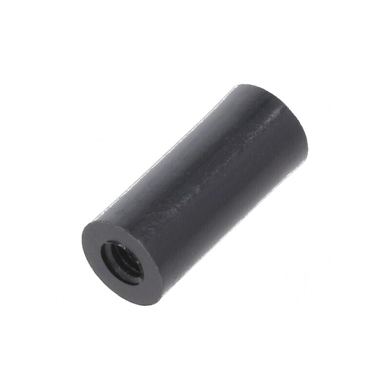 Manşon distanţier cilindric din poliamidă M4, 18mm lungime, 8mm diametru exterior | Electronic-mag.ro | Componente Electronice