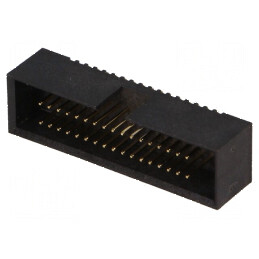 Conector IDC soclu tată 34 pini THT gold flash drept | Electronic-mag.ro | Componente Electronice