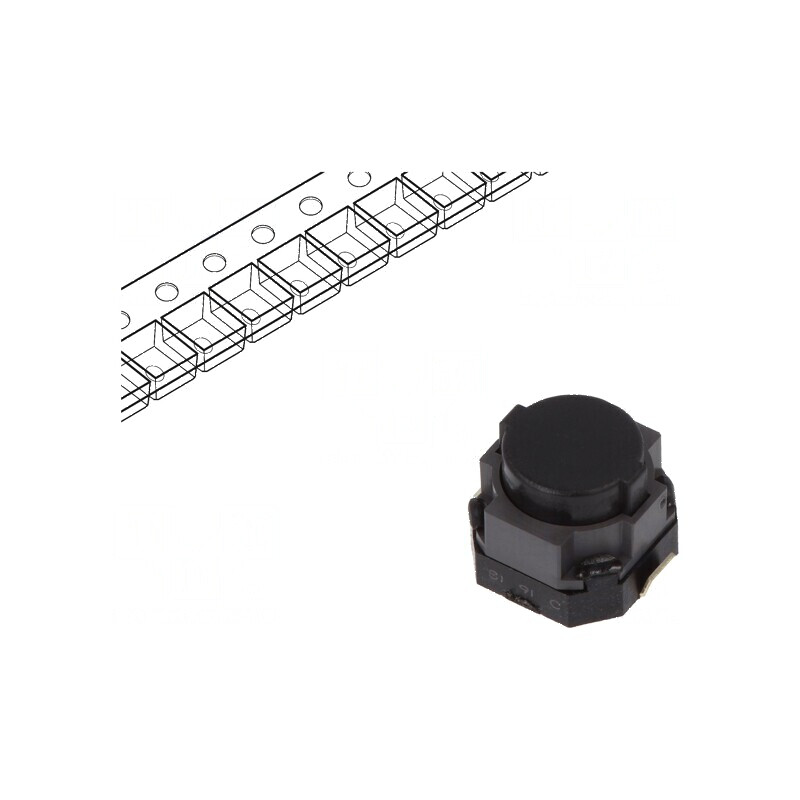 Microîntrerupător TACT SPST 0,05A/12VDC SMT Poz: 2 fără 2,5N | Electronic-mag.ro | Componente Electronice