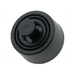 Picioruş negru din polietilenă pentru montare rapidă A: 10,2mm | Electronic-mag.ro | Componente Electronice