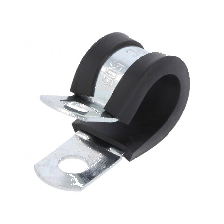 Clipsuri din oțel pentru Øbuclă 12,7-14,3mm, lățime 13mm, orificiu montaj 6,5mm | Electronic-mag.ro | Componente Electronice