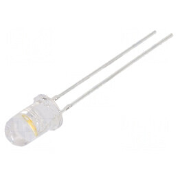 LED 5mm alb cald 14400÷18000mcd 85° cu parte frontală convexă | Electronic-mag.ro | Componente Electronice