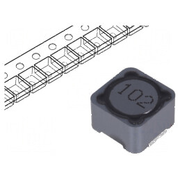 Inductor SMD 1mH 550mA 1,82Ω ±20% 12x12x8mm -40÷125°C | Electronic-mag.ro | Componente Electronice