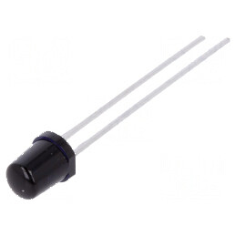 Emiţător IR 5mm 860nm 55mW 30° THT 100mA 1,5-2,4V - Negru | Electronic-mag.ro | Componente Electronice