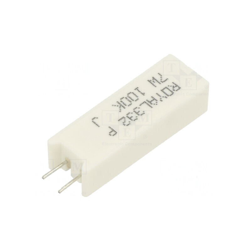Rezistor ciment THT 100kΩ 7W ±5% dimensiuni 38x12,5x9mm | Electronic-mag.ro | Componente Electronice