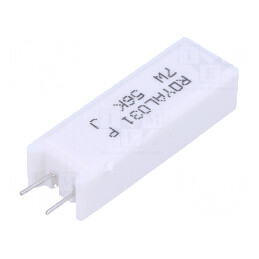 Rezistor bobinat cu ciment THT 56kΩ 7W ±5% 38x12,5x9mm - componentă electronică de calitate | Electronic-mag.ro | Componente Electronice