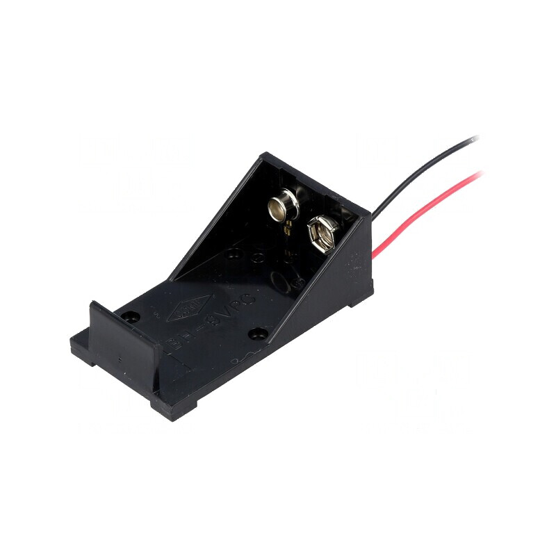 Suport pentru baterii 6F22/6LR61 cu cabluri de 150mm, Nr. bat: 1 | Electronic-mag.ro | Componente Electronice Suport pentru baterii 6F22/6LR61 cu cabluri de 150mm, Nr. bat: 1 | Electronic-mag.ro | Componente Electronice