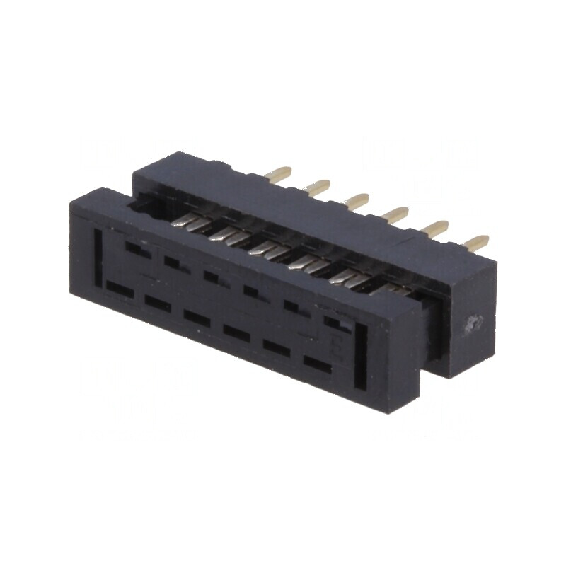 Conector IDC adaptor PIN 12 THT pentru cablu bandă 1mm | Electronic-mag.ro | Componente Electronice