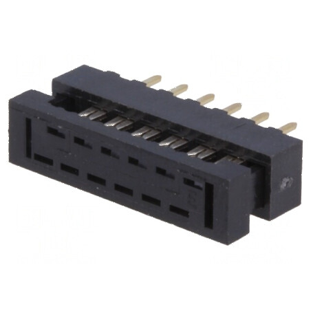 Conector IDC adaptor PIN 12 THT pentru cablu bandă 1mm | Electronic-mag.ro | Componente Electronice