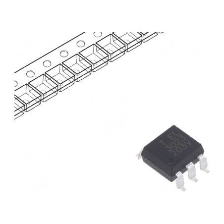 Optotriac 5kV triac cu prindere Gull wing, 6 canale, model EL302X, 100V/μs | Electronic-mag.ro | Componente Electronice