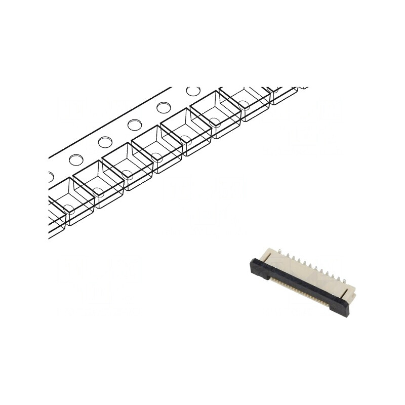 Conector FFC/FPC vertical 20 pini ZIF SMT 30V 0,5A cositorit | Electronic-mag.ro | Componente Electronice Conector FFC/FPC vertical 20 pini ZIF SMT 30V 0,5A cositorit | Electronic-mag.ro | Componente Electronice