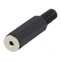 Conector Jack 2,5mm mufă mamă mono cu manșon - 2 piste drept | Electronic-mag.ro | Componente Electronice