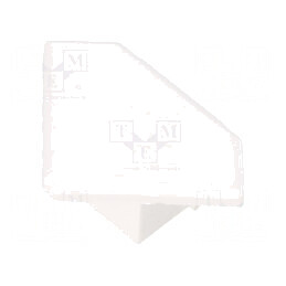 Obturator alb 45 pentru profil LED ALU | Electronic-mag.ro | Componente Electronice