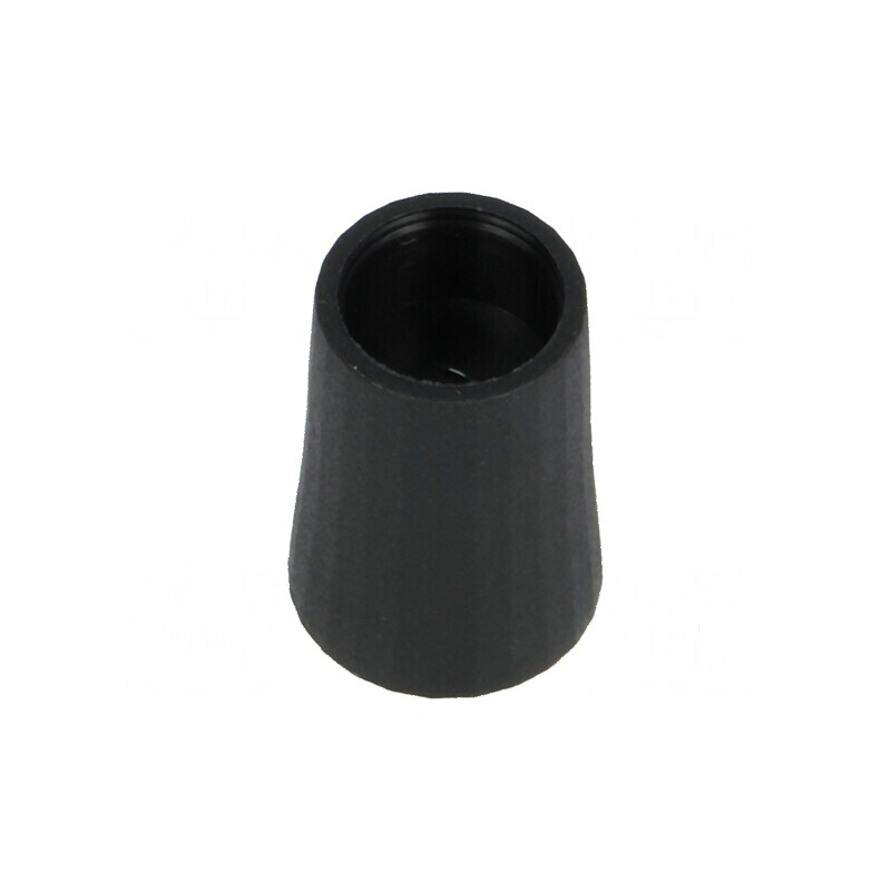 Buton rotativ conică termoplast Ø6mm Ø12x17mm neagră pentru echipamente electronice | Electronic-mag.ro | Componente Electronice Buton rotativ conică termoplast Ø6mm Ø12x17mm neagră pentru echipamente electronice | Electronic-mag.ro | Componente Electronice