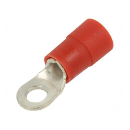 Vârf inelar M5 Ø 5,3mm 10mm² cupru crimpat, izolat | Electronic-mag.ro | Componente Electronice