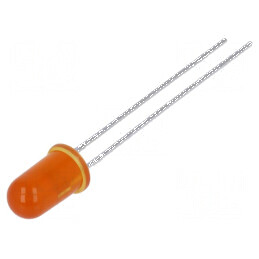 LED 5mm portocalie 6,1mcd 60° cu parte frontală convexă | Electronic-mag.ro | Componente Electronice