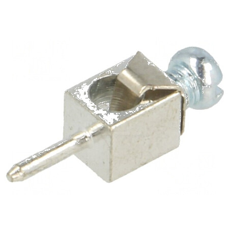 Terminal cu şurub THT argintie - Conector electric pentru montaj THT | Electronic-mag.ro | Componente Electronice