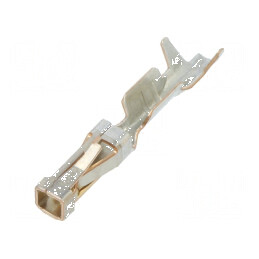 Pin mamă din aliaj de cupru aurit pentru cabluri 0,12÷0,4mm2 26AWG÷22AWG crimpat | Electronic-mag.ro | Componente Electronice