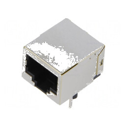Conector RJ45 soclu ecranat 8p8c THT cu 8 pini | Electronic-mag.ro | Componente Electronice