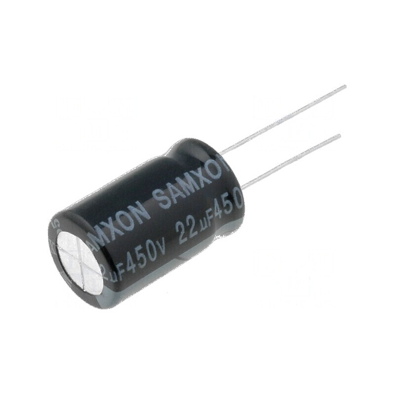 Condensator electrolitic THT 22uF 450VDC Ø12,5x20mm ±20% - Componentă electronică | Electronic-mag.ro | Componente Electronice Condensator electrolitic THT 22uF 450VDC Ø12,5x20mm ±20% - Componentă electronică | Electronic-mag.ro | Componente Electronice