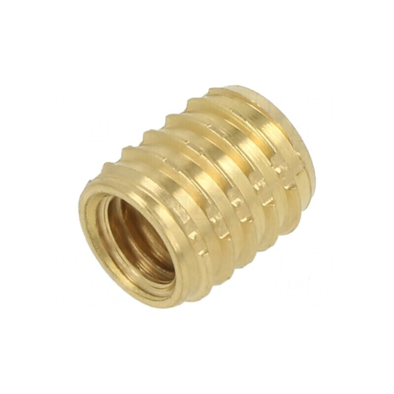 Adaos filetat din alamă M6 BN 37915 - Lungime 9,8mm pentru plastic | Electronic-mag.ro | Componente Electronice Adaos filetat din alamă M6 BN 37915 - Lungime 9,8mm pentru plastic | Electronic-mag.ro | Componente Electronice