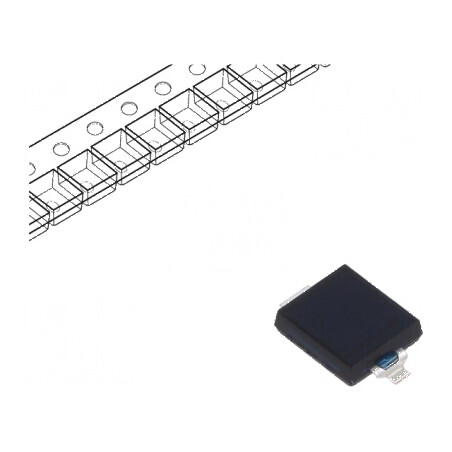 Fotodiodă PIN SMD 940nm 5nA dreptunghiulară plată neagră - componentă electronică | Electronic-mag.ro | Componente Electronice