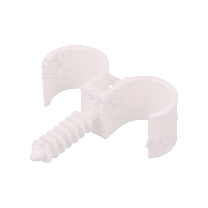 Element de susținere Ø buclă 22mm albă cu orificiu montare 8mm și 2 prize | Electronic-mag.ro | Componente Electronice Element de susținere Ø buclă 22mm albă cu orificiu montare 8mm și 2 prize | Electronic-mag.ro | Componente Electronice
