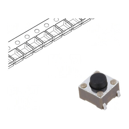 Microîntrerupător TACT SPST-NO 0,05A/12VDC SMT - Pozitie 2 | Electronic-mag.ro | Componente Electronice