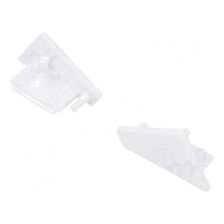 Obturator LED alb 2 bucăți ABS cu inscriptionare TOPMET pentru profile iluminat | Electronic-mag.ro | Componente Electronice