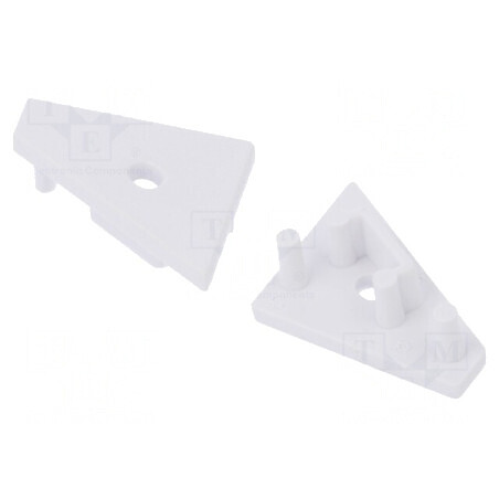 Obturație LED profil albă 2 buc ABS GEN2 cu orificiu | Electronic-mag.ro | Componente Electronice