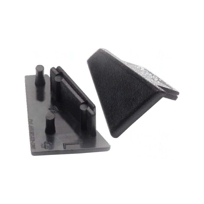Obturator pentru profil LED negru 2 bucăți ABS GEN2 CORNER10 - Accesorii iluminat | Electronic-mag.ro | Componente Electronice