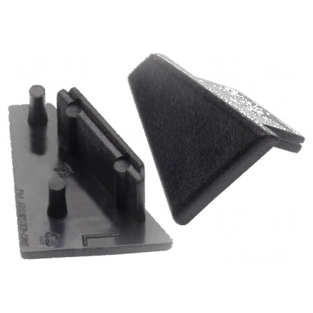 Obturator pentru profil LED negru 2 bucăți ABS GEN2 CORNER10 - Accesorii iluminat | Electronic-mag.ro | Componente Electronice
