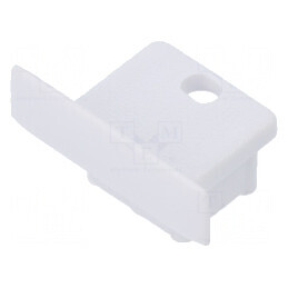 Obturator LED profil alb 2 bucăți ABS cu orificiu | Electronic-mag.ro | Componente Electronice