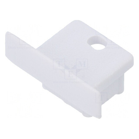 Obturator LED profil alb 2 bucăți ABS cu orificiu | Electronic-mag.ro | Componente Electronice