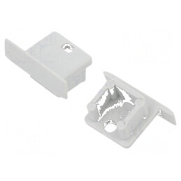 Obturator LED profil gri 2 bucăți ABS cu orificiu SMART-IN10 | Electronic-mag.ro | Componente Electronice