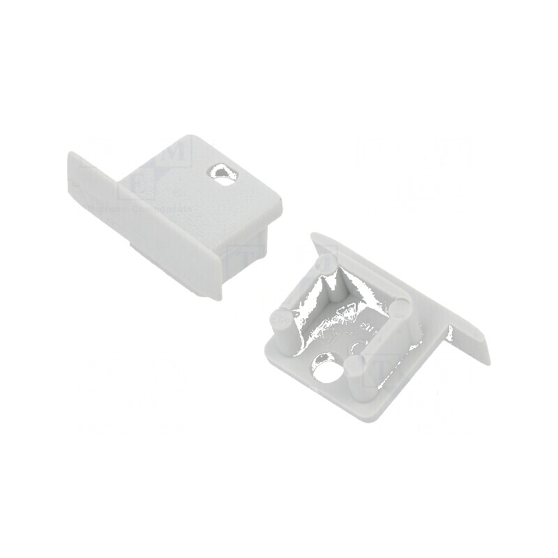 Obturator LED profil gri 2 bucăți ABS cu orificiu SMART-IN10 | Electronic-mag.ro | Componente Electronice