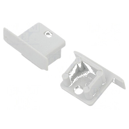 Obturator LED profil gri 2 bucăți ABS cu orificiu SMART-IN10 | Electronic-mag.ro | Componente Electronice