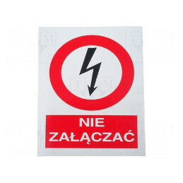 Indicator de protecţie autoadeziv pentru interzicere - folie de semnalizare | Electronic-mag.ro | Componente Electronice
