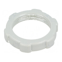 Piuliță PG21 din polistiren, grosime 7mm, cheie 36mm, gri deschis | Electronic-mag.ro | Componente Electronice