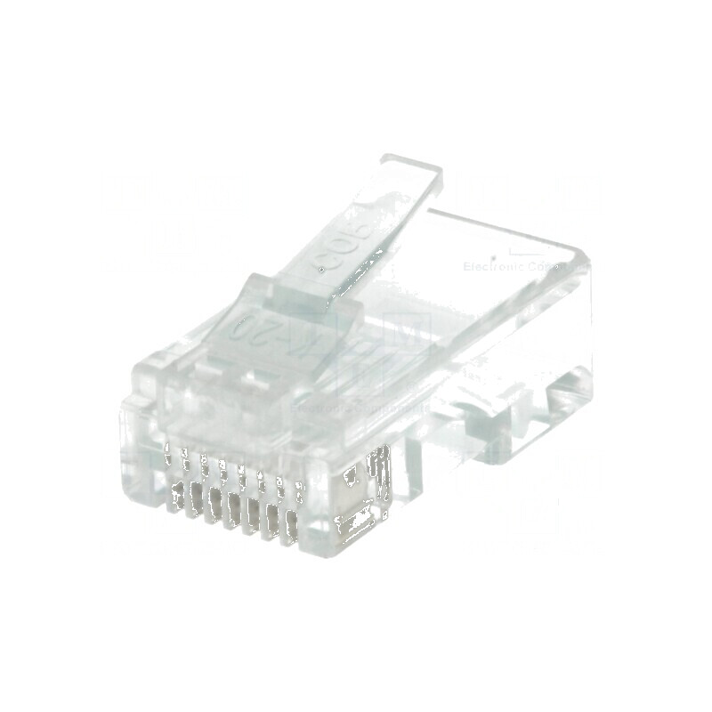 Conector RJ45 mufă PIN 8 neecranaţi aurit 8p8c pentru rețea | Electronic-mag.ro | Componente Electronice