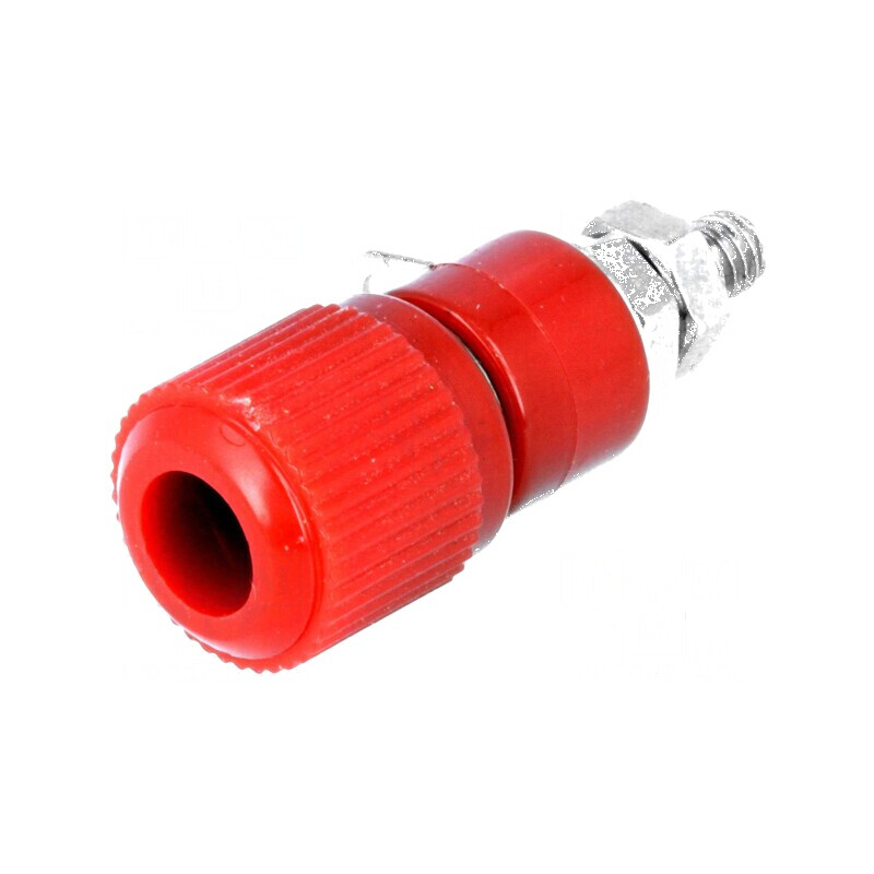 Conector banană 4mm soclu roșu 60VDC, lungime 34mm, orificiu Ø8mm | Electronic-mag.ro | Componente Electronice Conector banană 4mm soclu roșu 60VDC, lungime 34mm, orificiu Ø8mm | Electronic-mag.ro | Componente Electronice