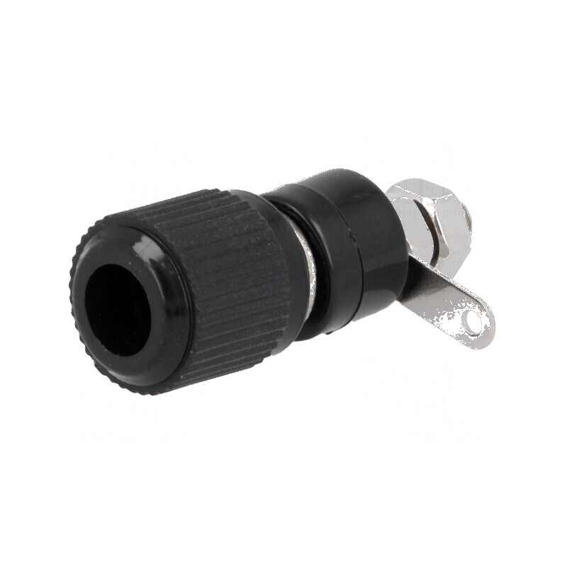 Conector banană 4mm soclu negru 60VDC L: 34mm Orif: Ø8mm | Electronic-mag.ro | Componente Electronice Conector banană 4mm soclu negru 60VDC L: 34mm Orif: Ø8mm | Electronic-mag.ro | Componente Electronice