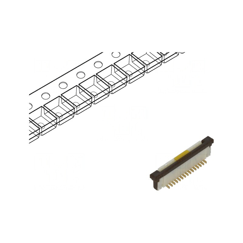 Conector FFC/FPC vertical ZIF 15 PIN SMT 125V 1A cu aur flash | Electronic-mag.ro | Componente Electronice Conector FFC/FPC vertical ZIF 15 PIN SMT 125V 1A cu aur flash | Electronic-mag.ro | Componente Electronice