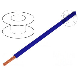 Cablu electric H05V-K litat 0,75mm² PVC albastru ultramarin 250m | Electronic-mag.ro | Componente Electronice