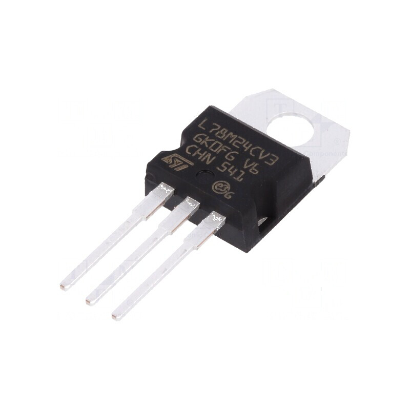 Stabilizator de tensiune liniar nereglabil 24V 0,5A THT pentru aplicații electrice | Electronic-mag.ro | Componente Electronice